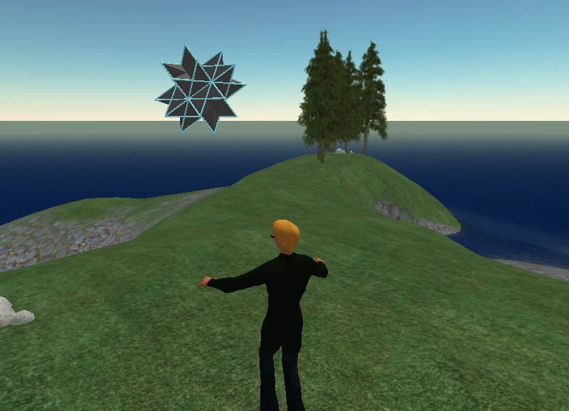 Peter Krogstad looking out at the sea from the Estonian Embassy