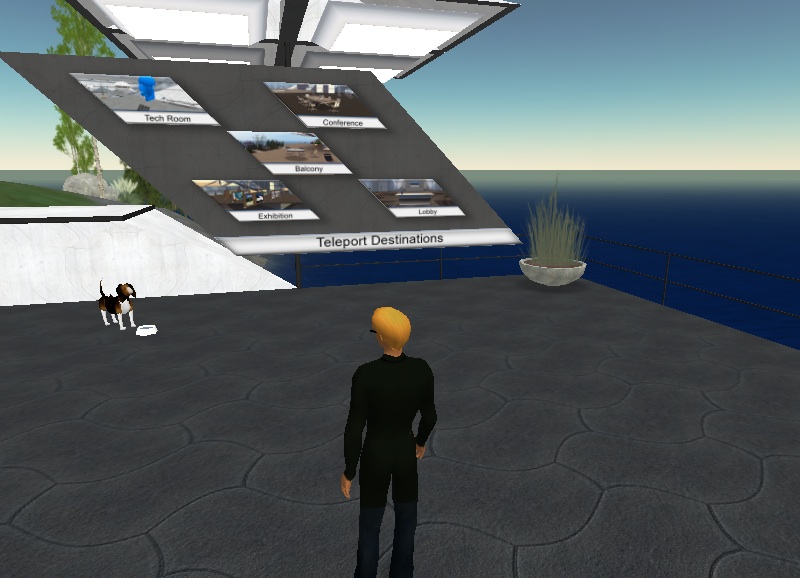 Peter Krogstad at the teleport entrance to The Estonian Embassy